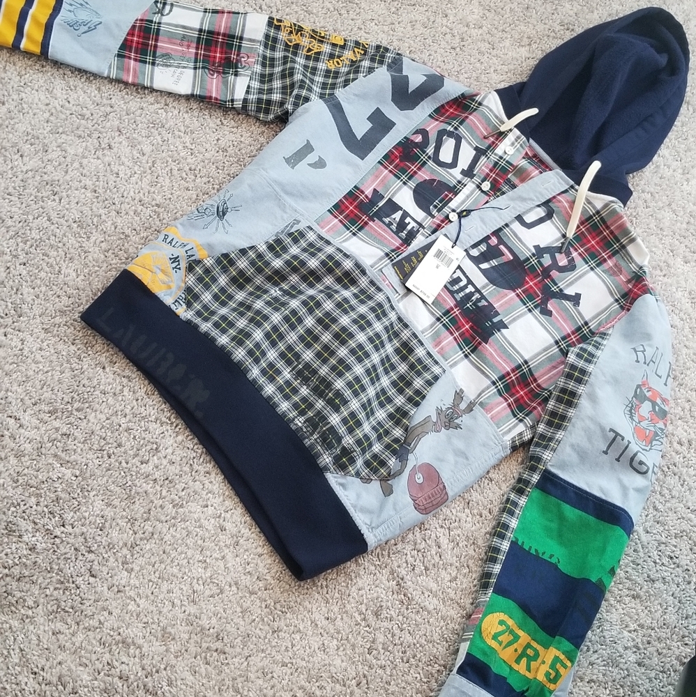 POLO RALPH LAUREN Men's Patchwork Oxford Pullover